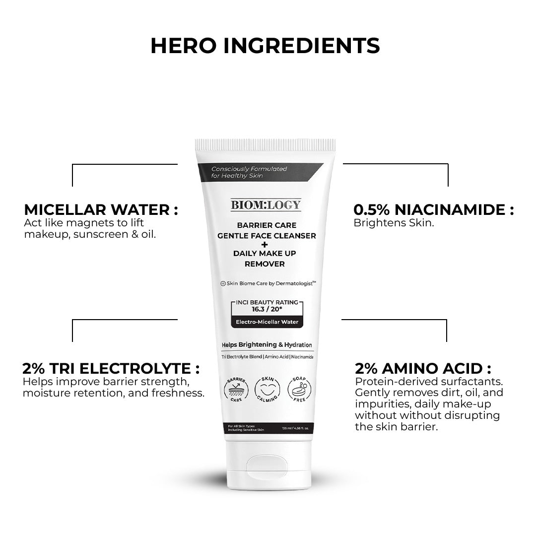 Soap Free Micellar Water Face Wash. Removes Daily Makeup