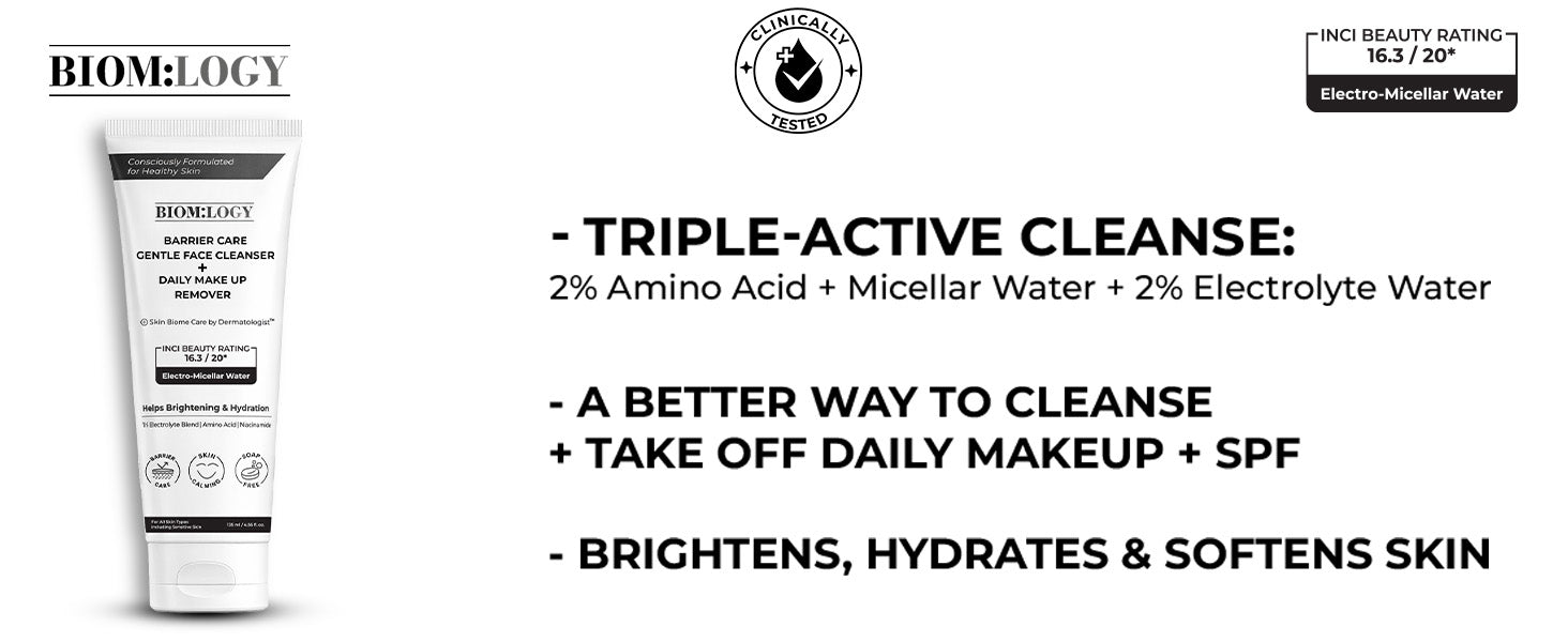 Soap Free Micellar Water Face Wash. Removes Daily Makeup